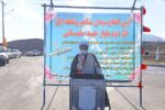 حجه الاسلام مقیمیان رئیس شورای شهر کاخک در مراسم بهره برداری از میدان مشاهیر 