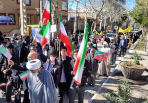 مراسم باشکوه راهپیمایی یوم الله۲۲ بهمن در کاخک برگزار شد.